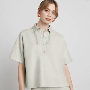 Who What Wear Collection Nadia Vegan Leather Pullover